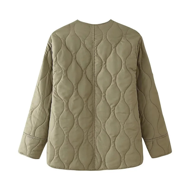 Women's Quilted Puffer Jacket – Long Sleeve Casual Winter Coat for Ultimate Warmth and Comfort 4