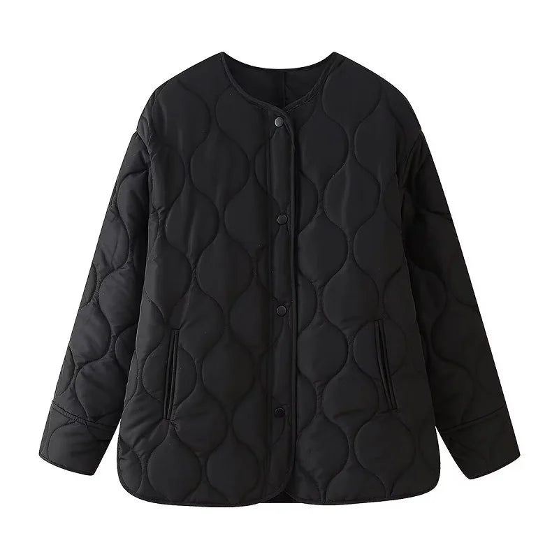 Women's Quilted Puffer Jacket – Long Sleeve Casual Winter Coat for Ultimate Warmth and Comfort 5