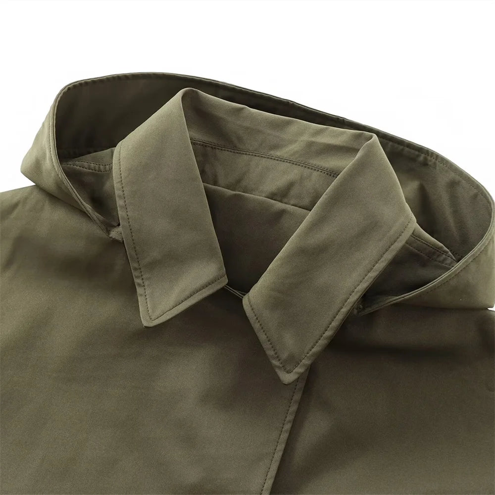 Women's Trench Coat Black Size M Polyester Hooded 2