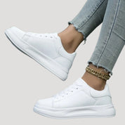 Women's White Sneakers with Chunky Sole – Comfortable Platform Trainers for Everyday Wear 4