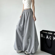 Women's Wide Leg Pants Black Size XL Cotton Blend 4