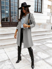 Women's Wool Long Coat - Elegant Winter Coat for Women 8