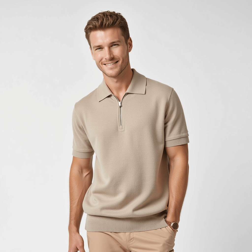 Zip Up Polo