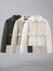 Zipper Jacket – Long Sleeve – Chic Winter Layering Piece 0