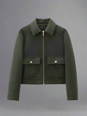 Zipper Jacket – Long Sleeve – Chic Winter Layering Piece 1