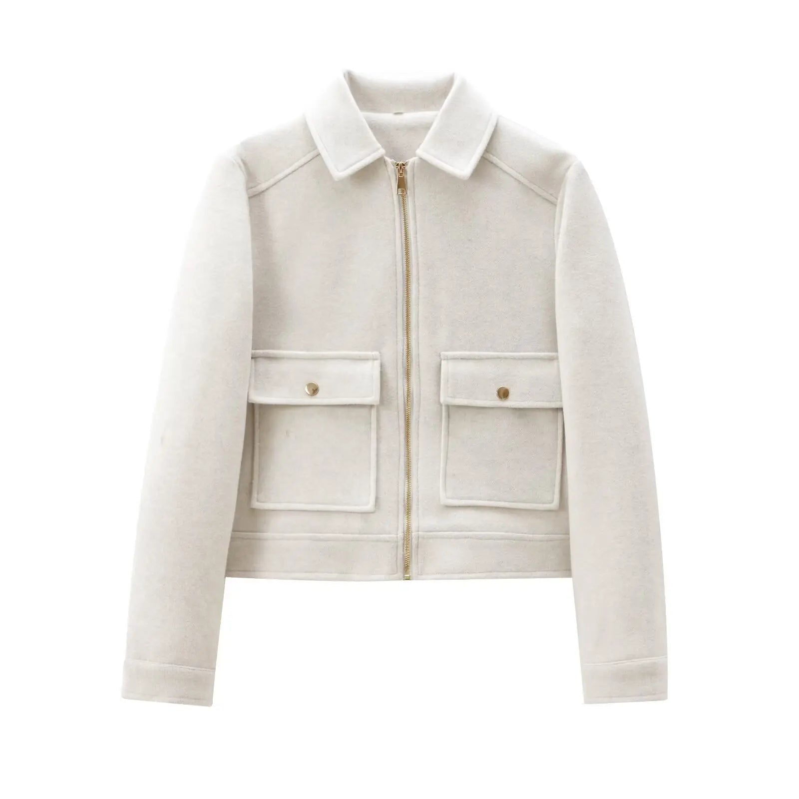 Zipper Jacket – Long Sleeve – Chic Winter Layering Piece 10