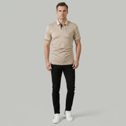 Apricot Textured Polo Shirt - Montford & Co