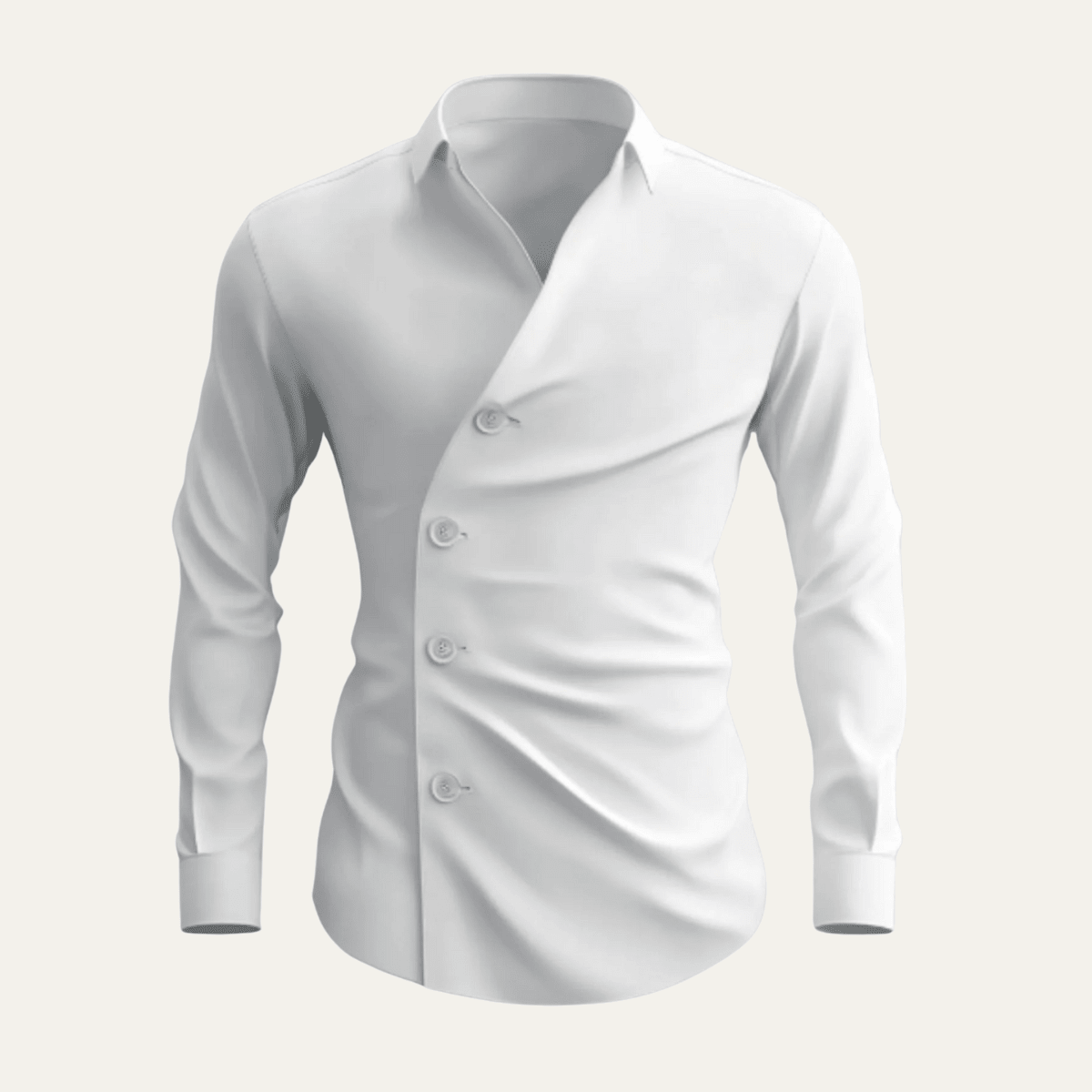 Asymmetrical Button Business Shirt - Montford & Co