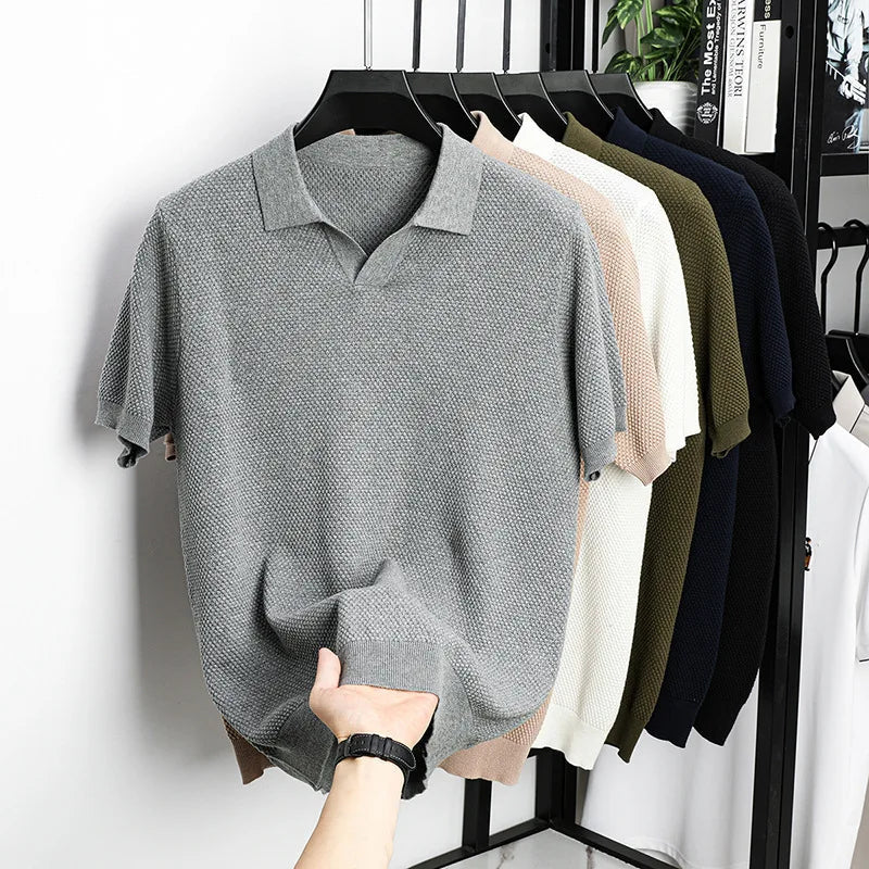 Bottom – Mens – All Season – 100% Cotton Short - sleeved POLO Shirt – Montford Co - Montford & Co