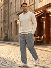Bottom – Mens – All Season – Corduroy Broek met Elastische Taille – Montford Co - Montford & Co