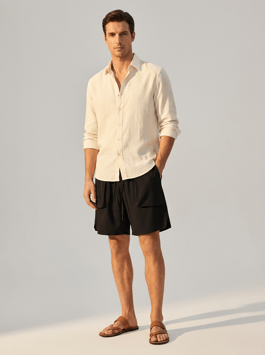 Bottom – Mens – Spring &amp; Summer – Casual Ice Silk Gym Shorts – Montford Co - Montford & Co