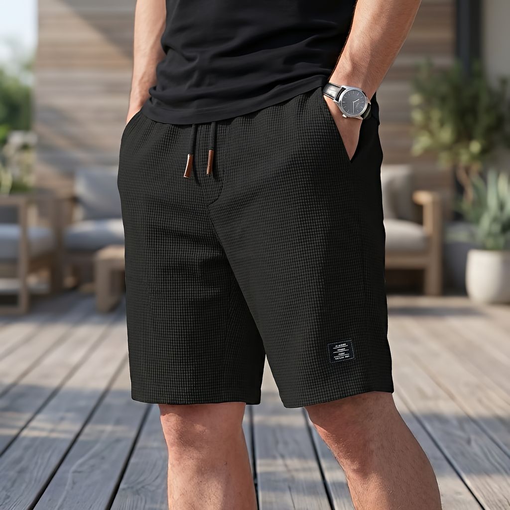 Bottom – Mens – Spring & Summer – Comfortabele Korte Broek met Elastische Taille – Montford Co - Montford & Co