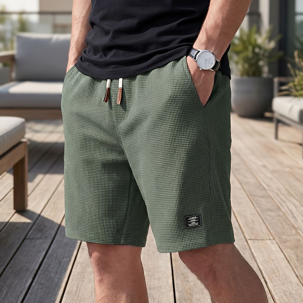 Bottom – Mens – Spring & Summer – Comfortabele Korte Broek met Elastische Taille – Montford Co - Montford & Co