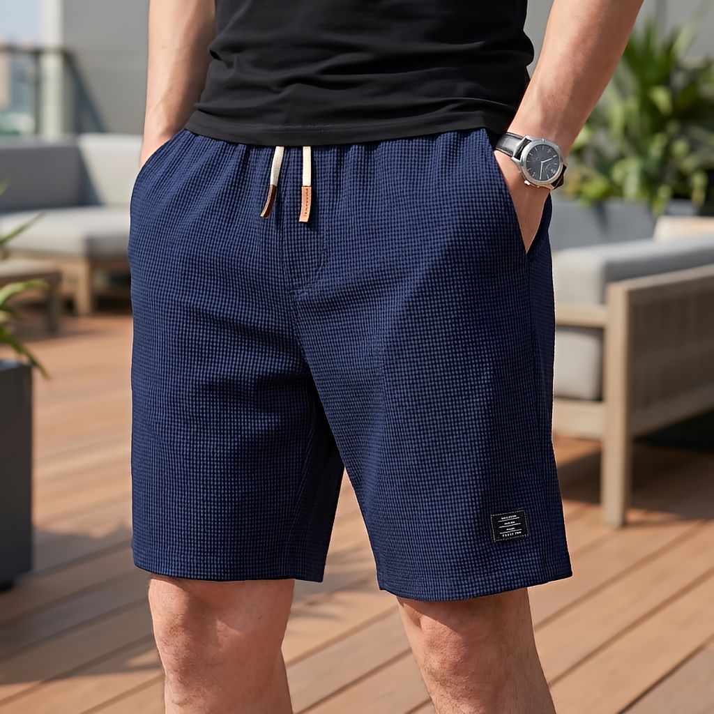 Bottom – Mens – Spring & Summer – Comfortabele Korte Broek met Elastische Taille – Montford Co - Montford & Co