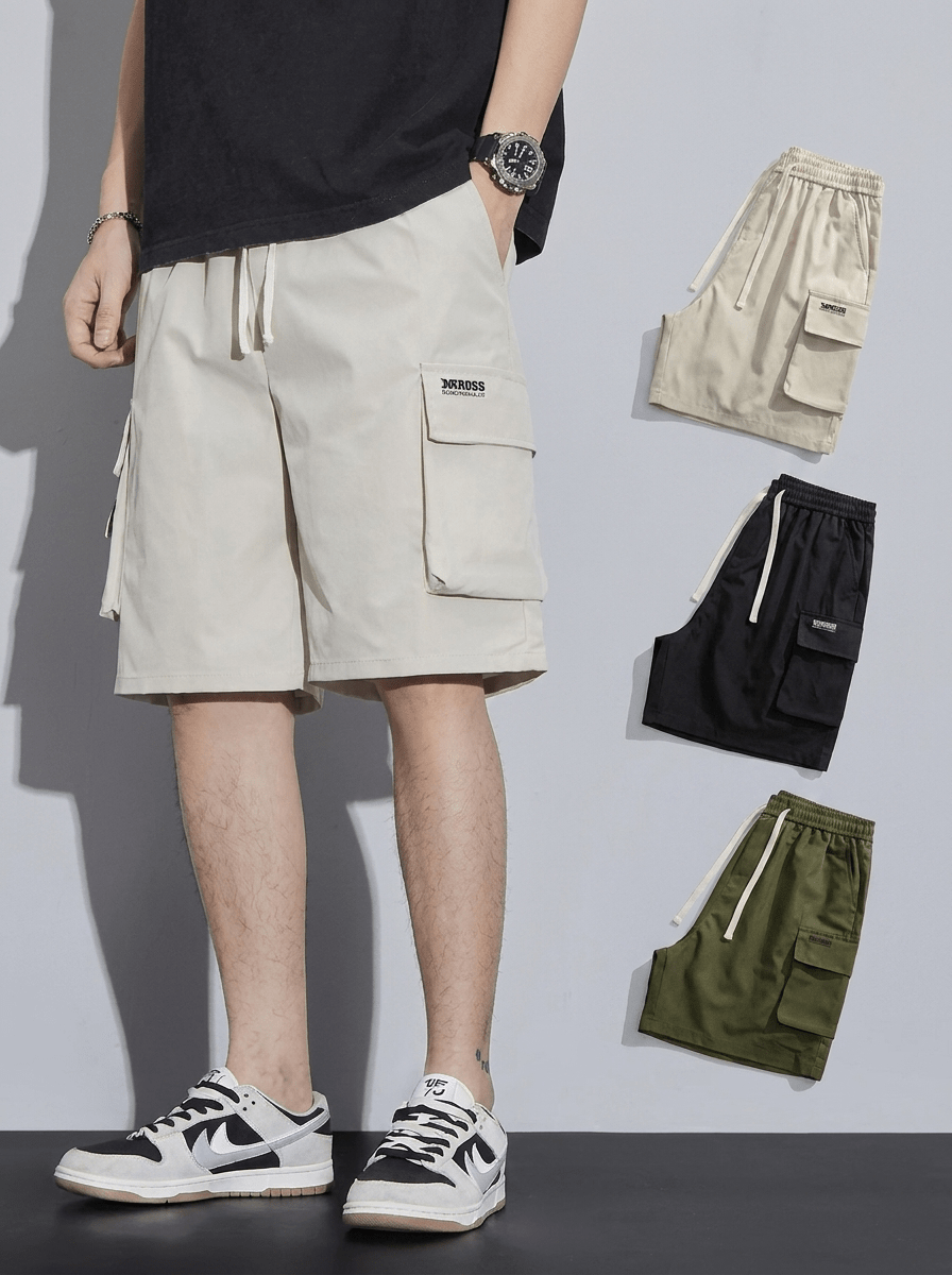 Bottom – Mens – Spring & Summer – Men's Cargo Shorts with Multi - Pockets – Montford Co - Montford & Co