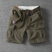 Bottom – Mens – Spring & Summer – Men's White Camouflage Cargo Shorts – Montford Co - Montford & Co