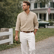Breathable Linen Casual Button - Up Shirt - Montford & Co