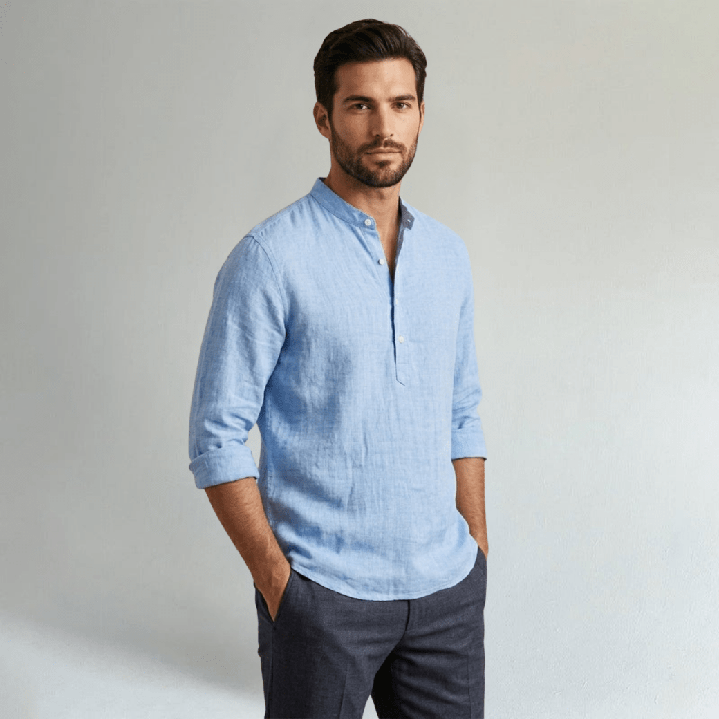 Breathable Linen Casual Button - Up Shirt - Montford & Co