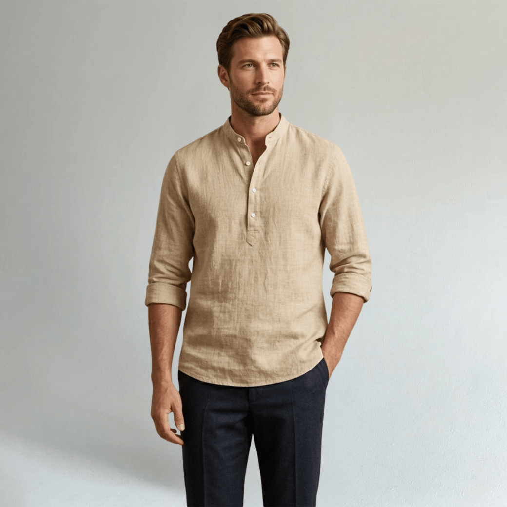 Breathable Linen Casual Button - Up Shirt - Montford & Co