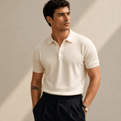 Business Casual Knitted Polo Shirt - Montford & Co
