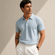 Business Casual Knitted Polo Shirt - Montford & Co
