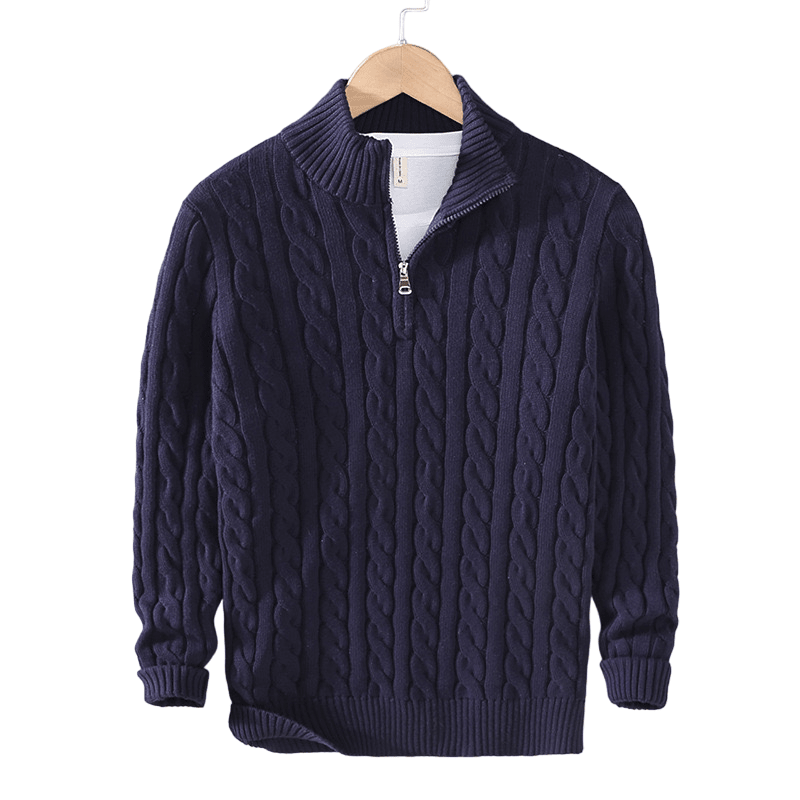 Cable Zip Sweater Trousers Set - Montford & Co