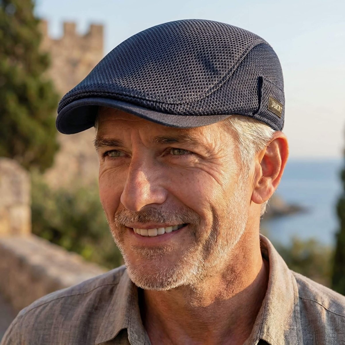 Cap – Mens – Spring &amp; Summer – Casual Platte Pet met Mesh - Ontwerp – Montford Co - Montford & Co