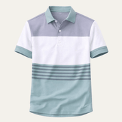 Casual Colour Block Polo Shirt - Montford & Co