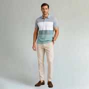 Casual Colour Block Polo Shirt - Montford & Co