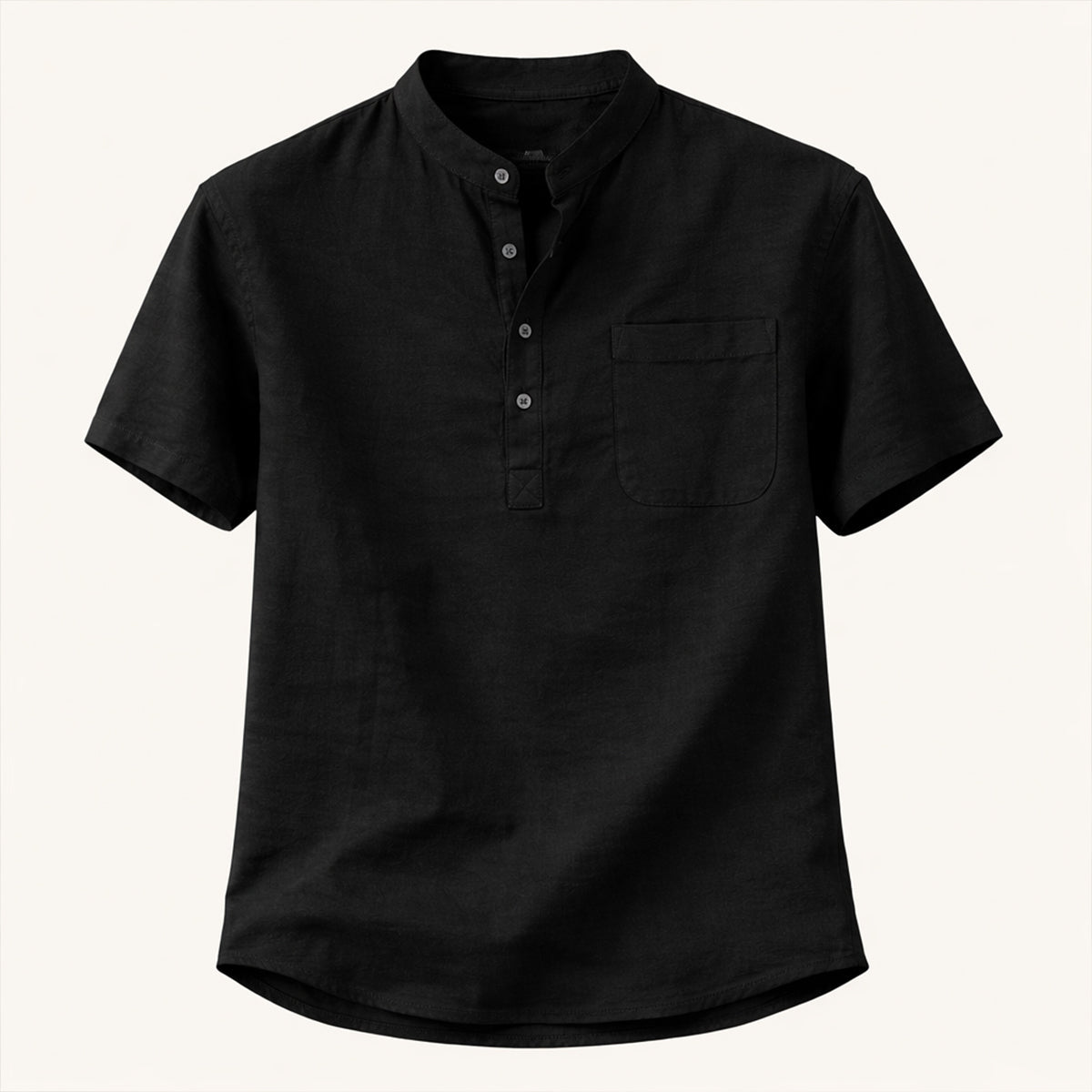 Casual Cotton Linen Henley Shirts - Montford & Co