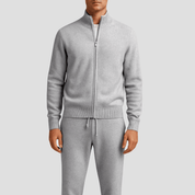 Casual Merino Wool Zip Up Jacket and Pants Set - Montford & Co