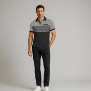 Casual Slim Fit Striped Polo Shirt - Montford & Co