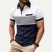 Casual Slim Fit Striped Polo Shirt - Montford & Co
