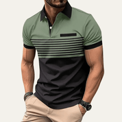 Casual Slim Fit Striped Polo Shirt - Montford & Co