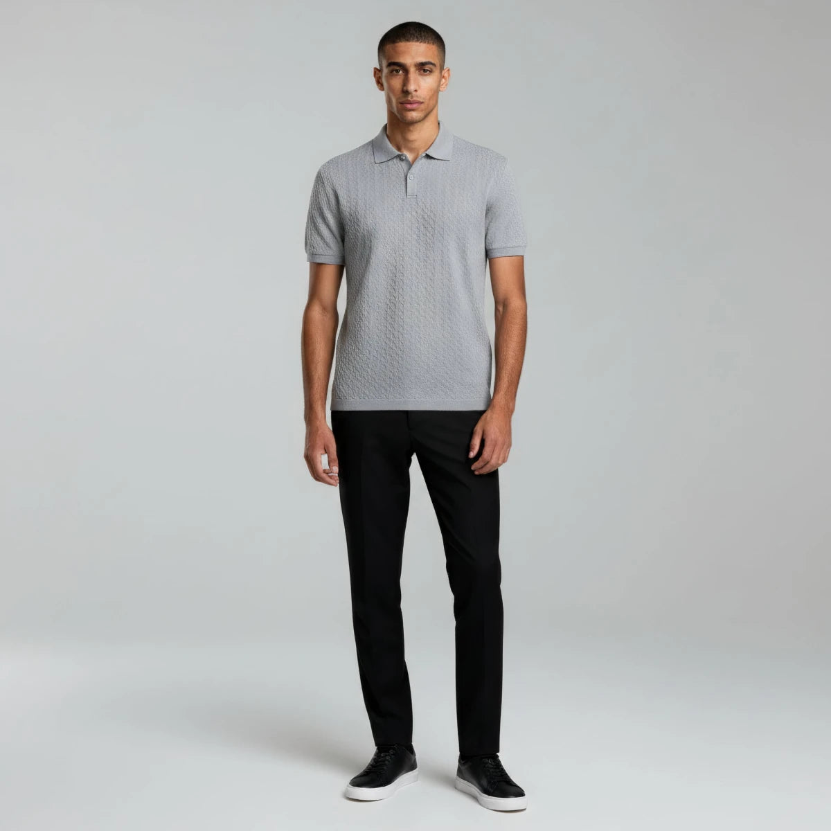 Casual Textured Polo Shirt - Montford & Co