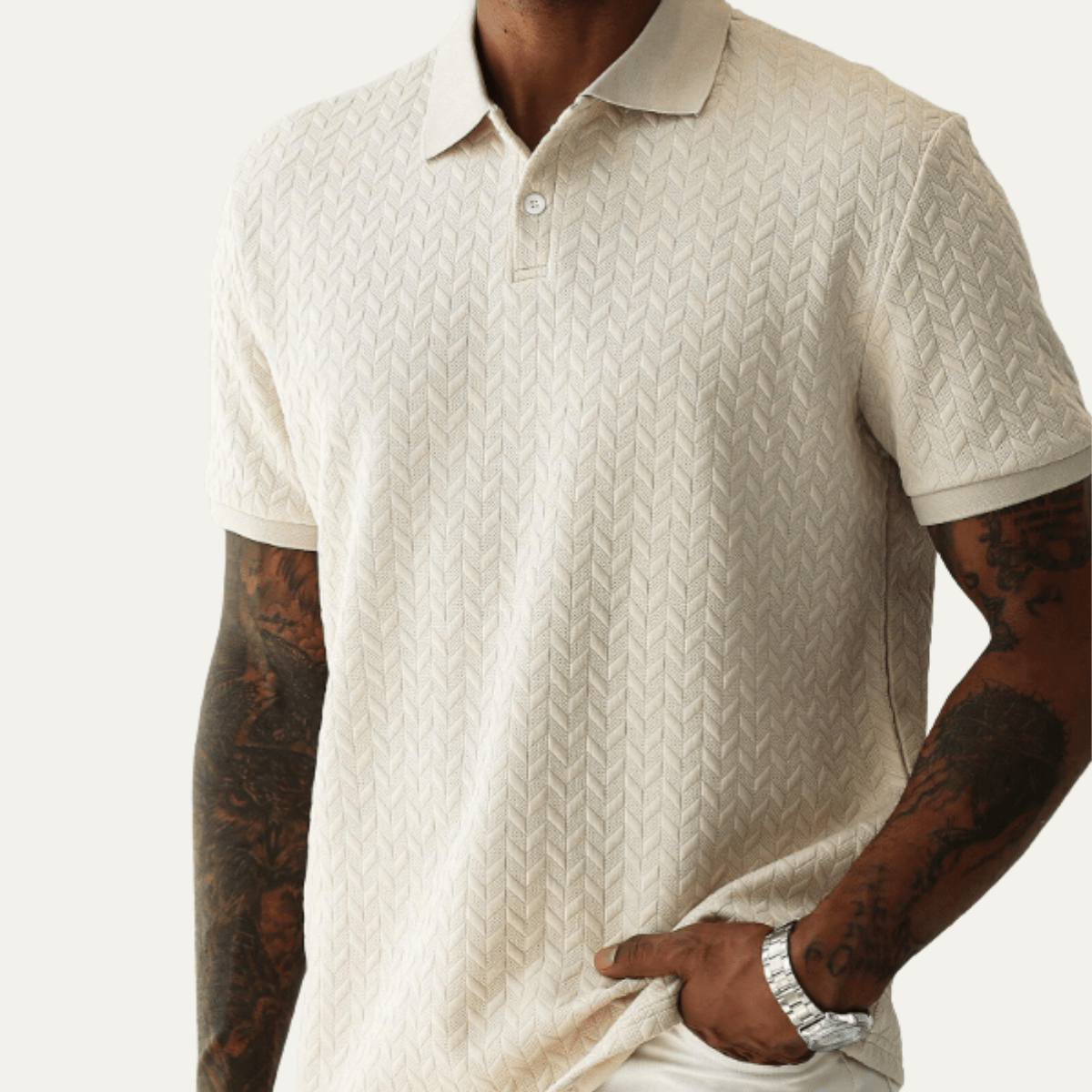 Casual Textured Polo Shirt - Montford & Co