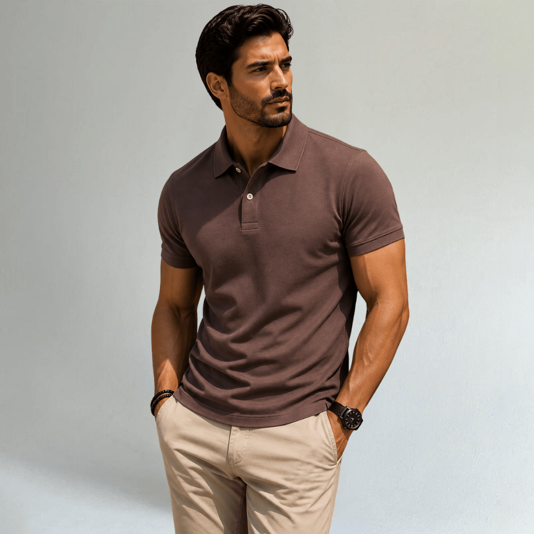 Classic Solid Casual Fit Polo Shirt - Montford & Co