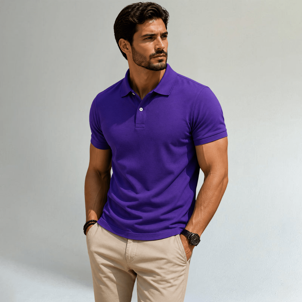 Classic Solid Casual Fit Polo Shirt - Montford & Co