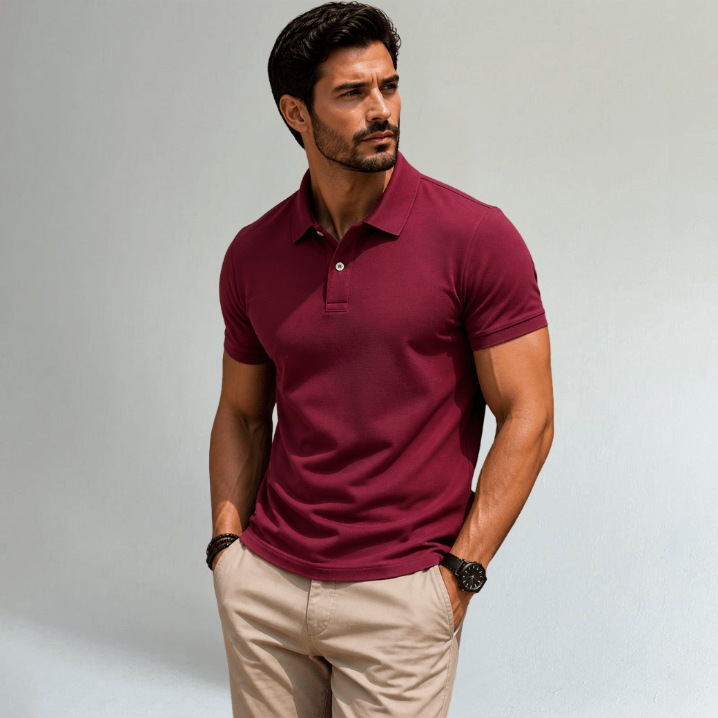 Classic Solid Casual Fit Polo Shirt - Montford & Co