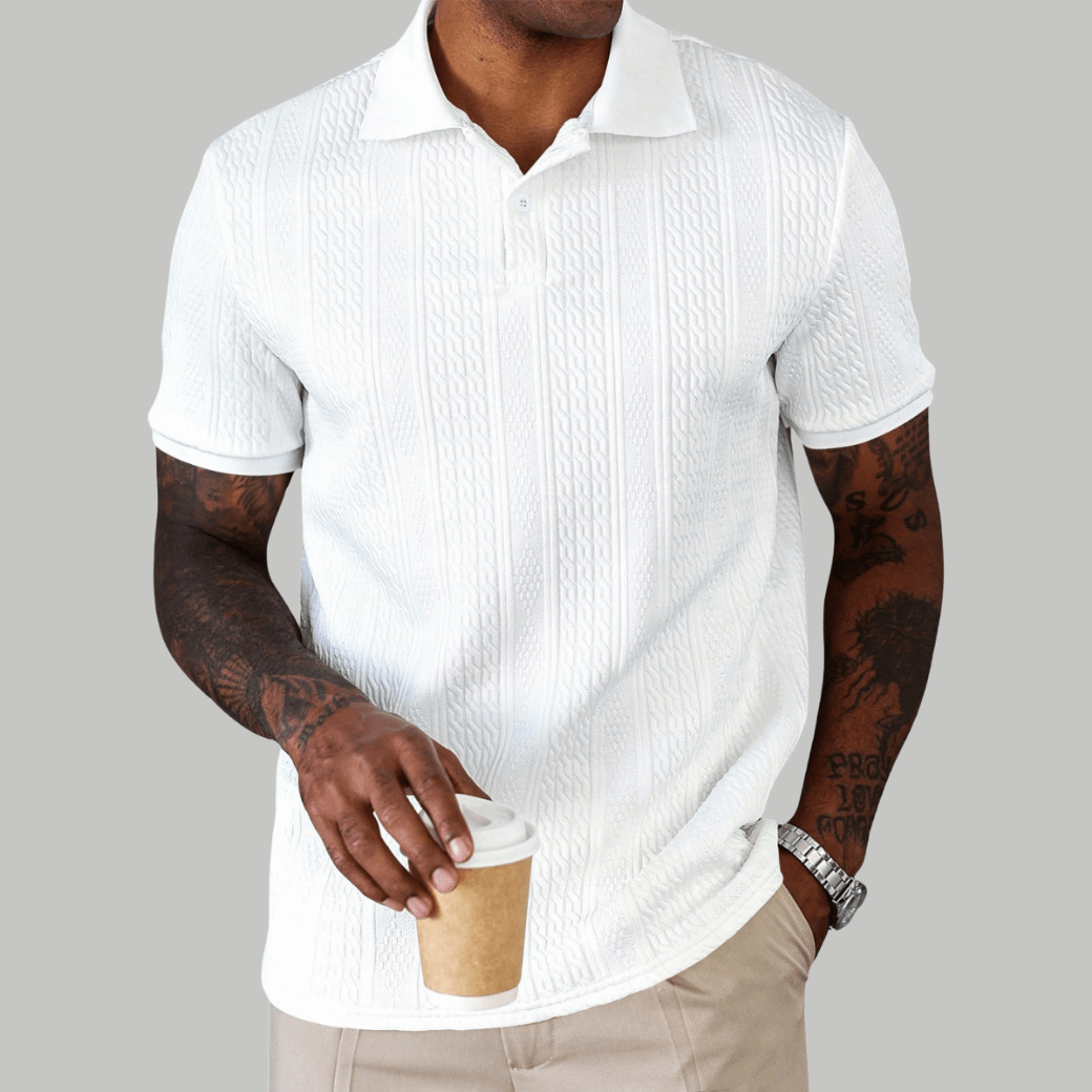 Classic Textured Polo Shirt - Montford & Co