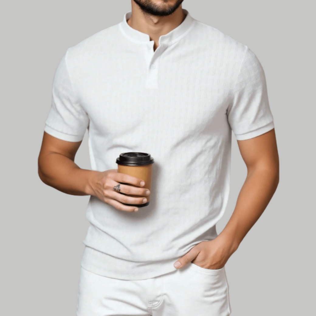 Classic Textured Summer Polo Shirt - Montford & Co