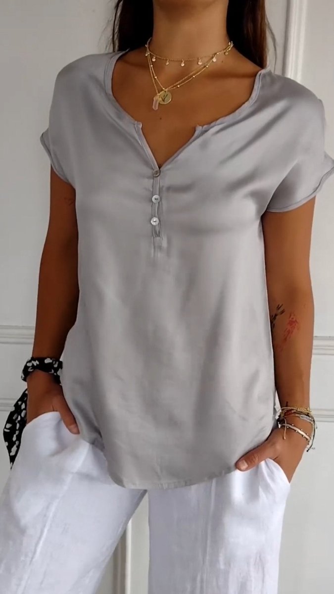 Comfortable V - Neck Shirt - Montford & Co