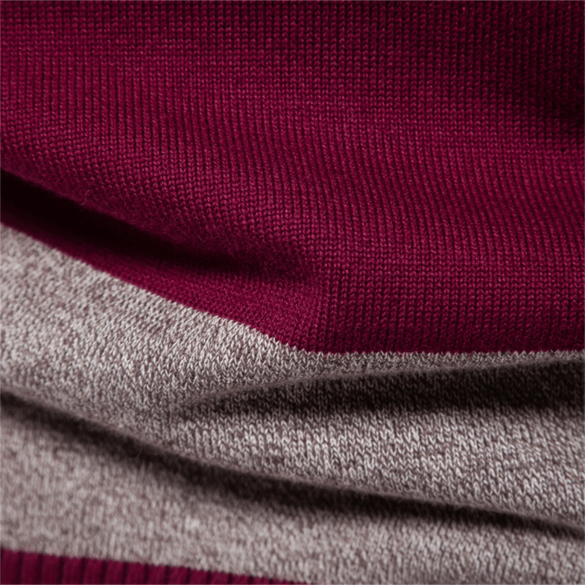 Cotton Button - Up Striped Knit Polo Sweater - Montford & Co