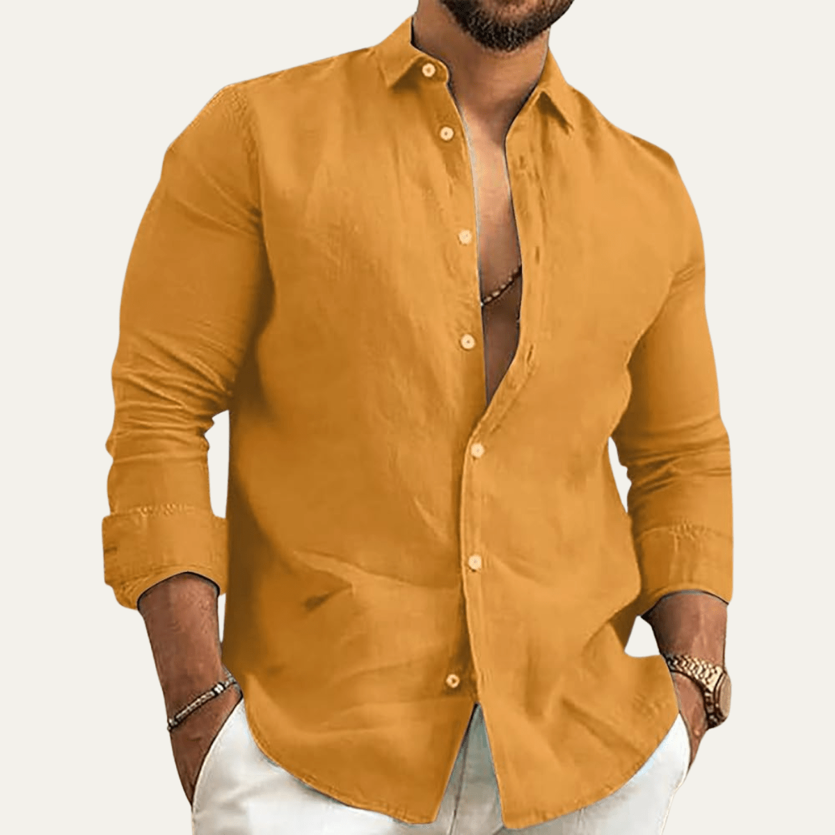 Cotton Linen Button - Up Shirts - Montford & Co