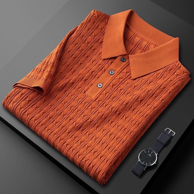 Diamond Knit Polo for Men - Montford & Co