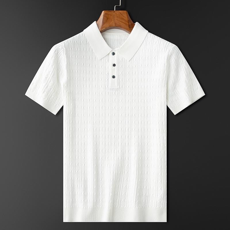 Diamond Knit Polo for Men - Montford & Co