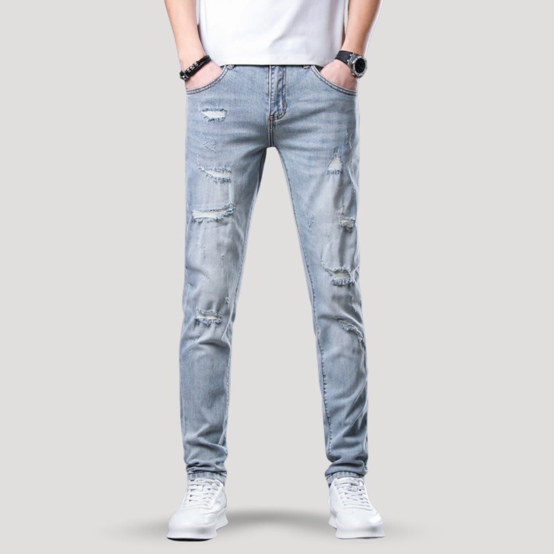Distressed Slim Fit Jeans - Montford & Co