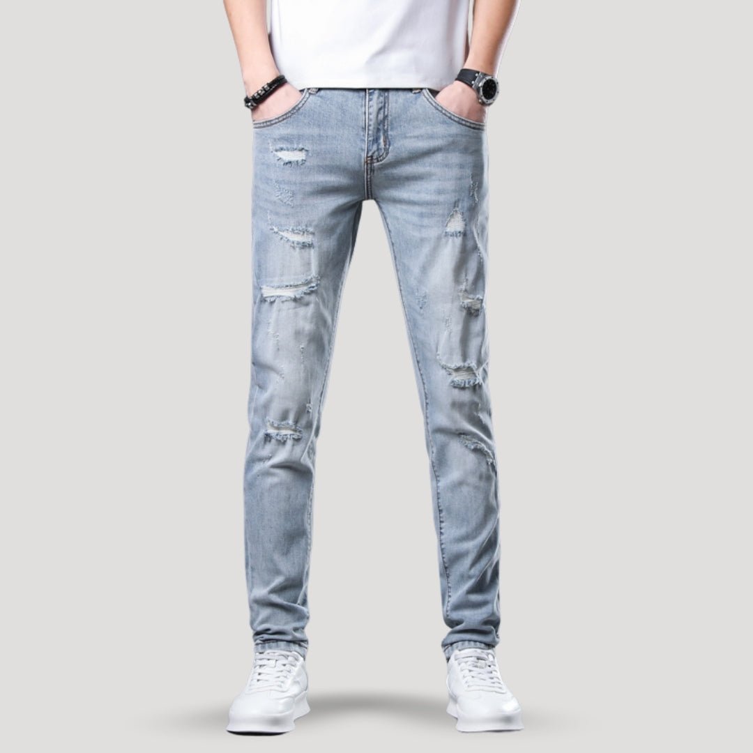 Distressed slim fit jeans - Montford & Co