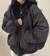 Faux Fur Jacket – Oversized Fit – Cozy Casual Winter Look