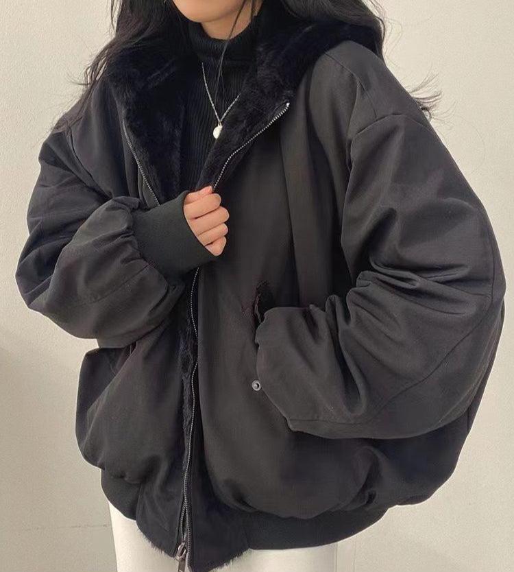 Faux Fur Jacket – Oversized Fit – Cozy Casual Winter Look